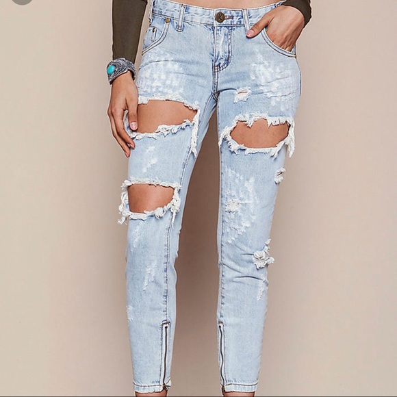 One Teaspoon Denim - One Teaspoon Trashed Free Birds Jeans